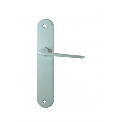 Ensemble/Plaque FUNNY Zamak Nickelé Satiné Sans Trou 165