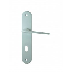 Ensemble/Plaque FUNNY Zamak Nickelé Satiné Sans Trou 165