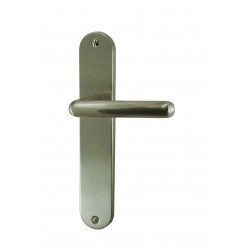 Ensemble/Plaque RONDO Aluminium Nickelé Satiné Sans Trou 195