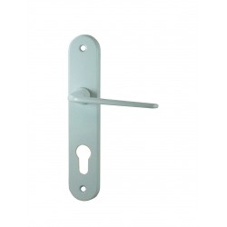 Ensemble/Plaque FUNNY Zamak Nickelé Satiné Sans Trou 165