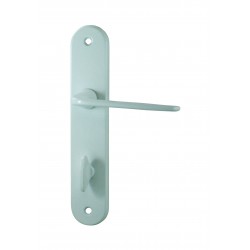 Ensemble/Plaque FUNNY Zamak Nickelé Satiné Sans Trou 165