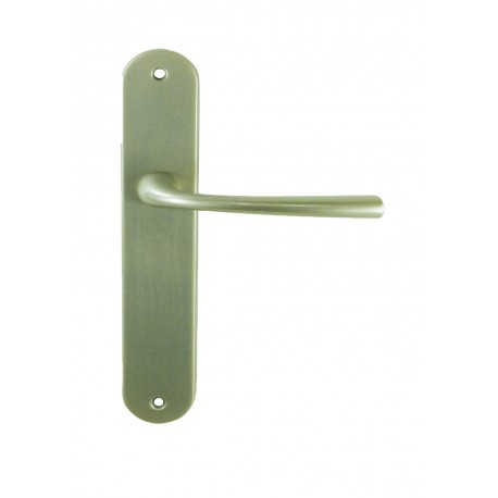 Ensemble/Plaque RUBY Zamak Nickelé Satiné Sans Trou 195