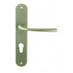 Ensemble/Plaque RUBY Zamak Nickelé Satiné Sans Trou 195