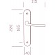 Ensemble/Plaque RUBY Zamak Nickelé Satiné Sans Trou 195