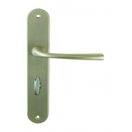 Ensemble/Plaque RUBY Zamak Nickelé Satiné Sans Trou 195