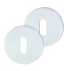 2 Rosaces de Fonction Aluminium Epoxy BLANC Serrure