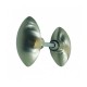 Bouton Double OLIVE 6 mm alu Nickelé satiné